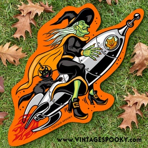 Astro Witch Halloween Die Cut Decoration image 1