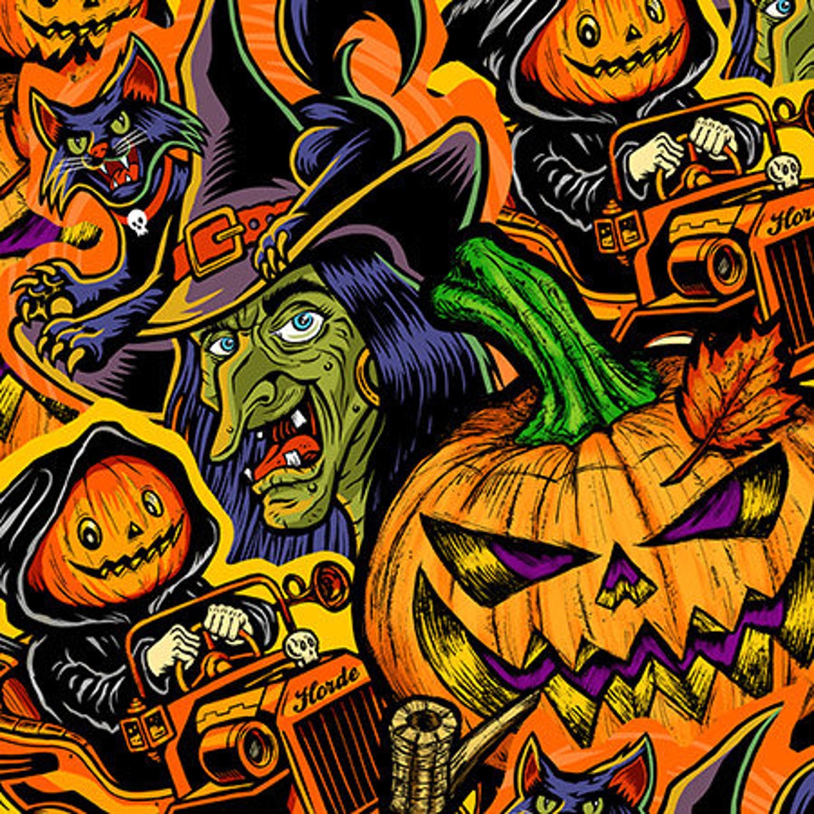 18 X 12 Vintage Halloween Art Print Etsy