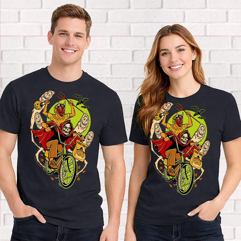 I Remember Halloween T-Shirt – Vintage Trick or Treat Kids – Unisex Black Short Sleeve 100% Soft Cotton – Professionally Screen Printed image 3