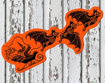 Merry Witchmas Die Cut Black & Orange Color Style