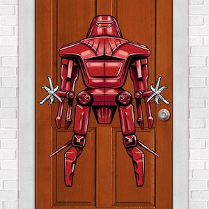 Maximilian Jointed Cutout Decoration – 30" Tall Fully Poseable Sci-Fi Wall Décor – The Black Hole Villain Robot
