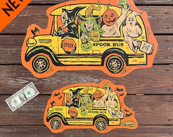 SUPER SIZED Spooky Bus Halloween Die Cut Decoration