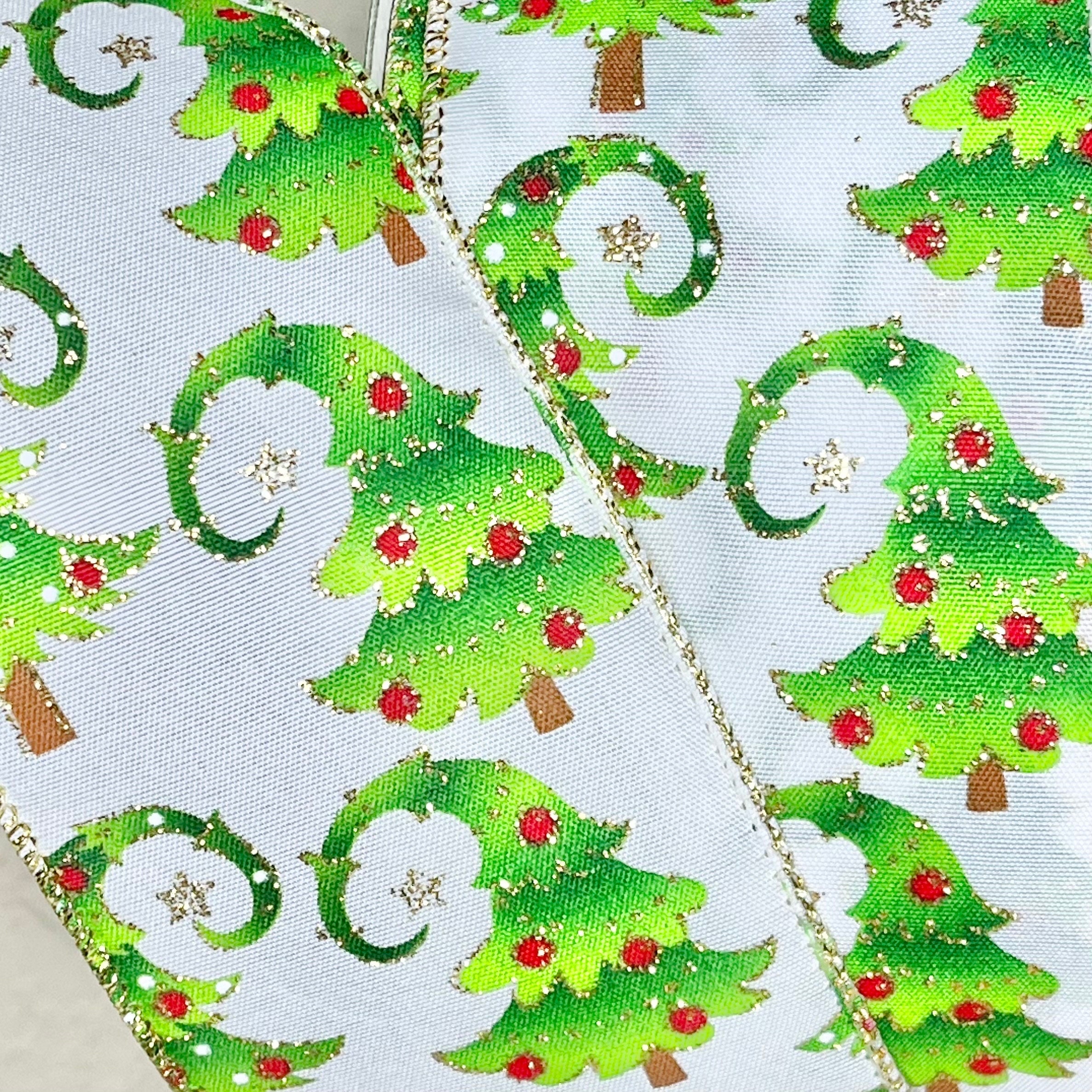 50 Yard Roll - 2.5 Inch Green Monster Grinch Tree Inspired Wired ...