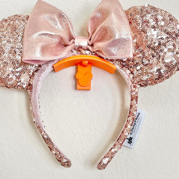 Orange Mickey Ear Headband Hanger, Wide Disney Ear Headband Display, Mouse Ear Display, Extended brim Mickey Ear Display, 3” Ear Display