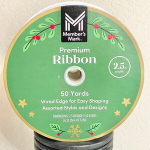 50 Yard Roll Spool - 2.5 Inch White Nutcracker With Gold Wired Edge ...