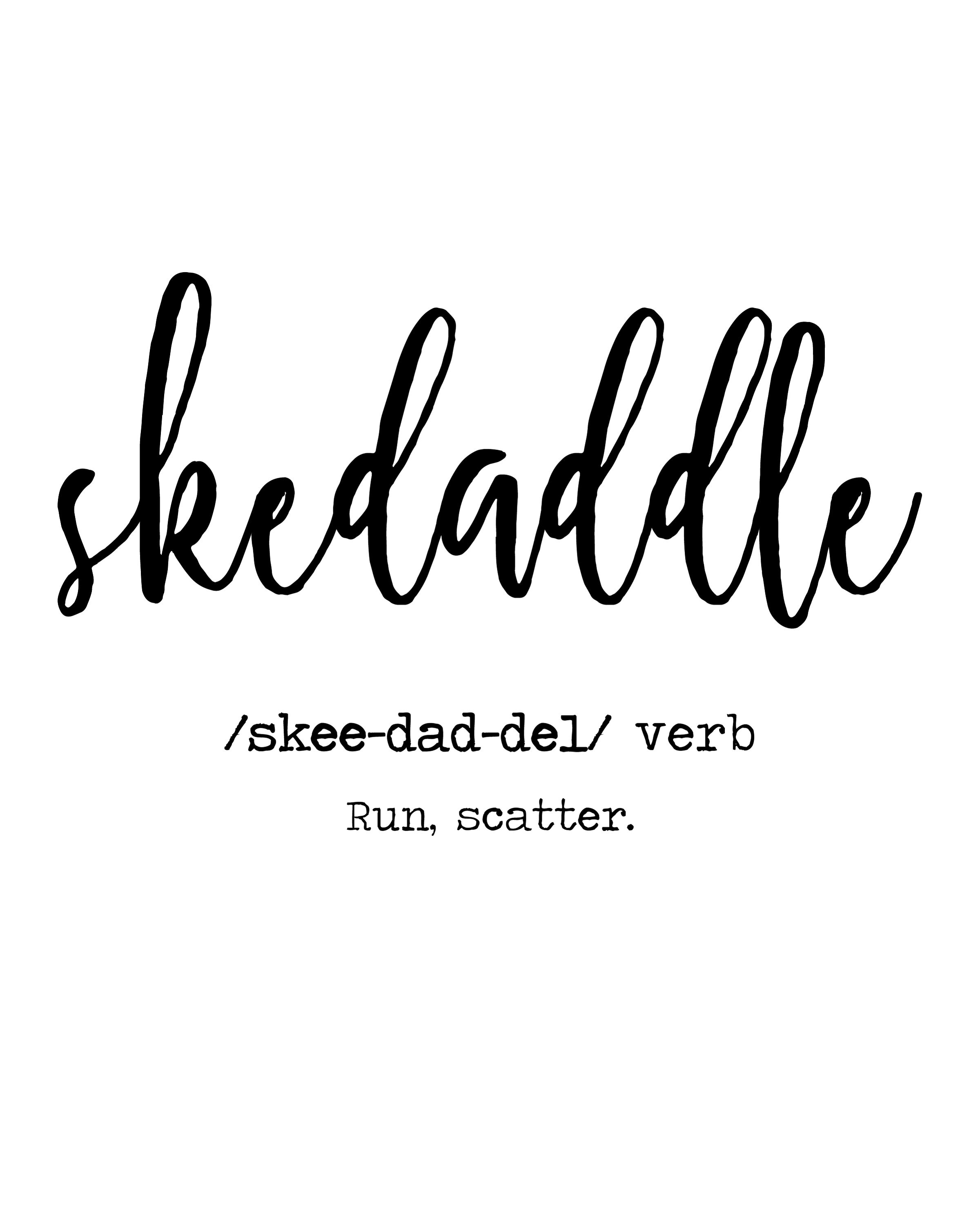 Southern Sayings Defined 8x10- Skedaddle - Etsy