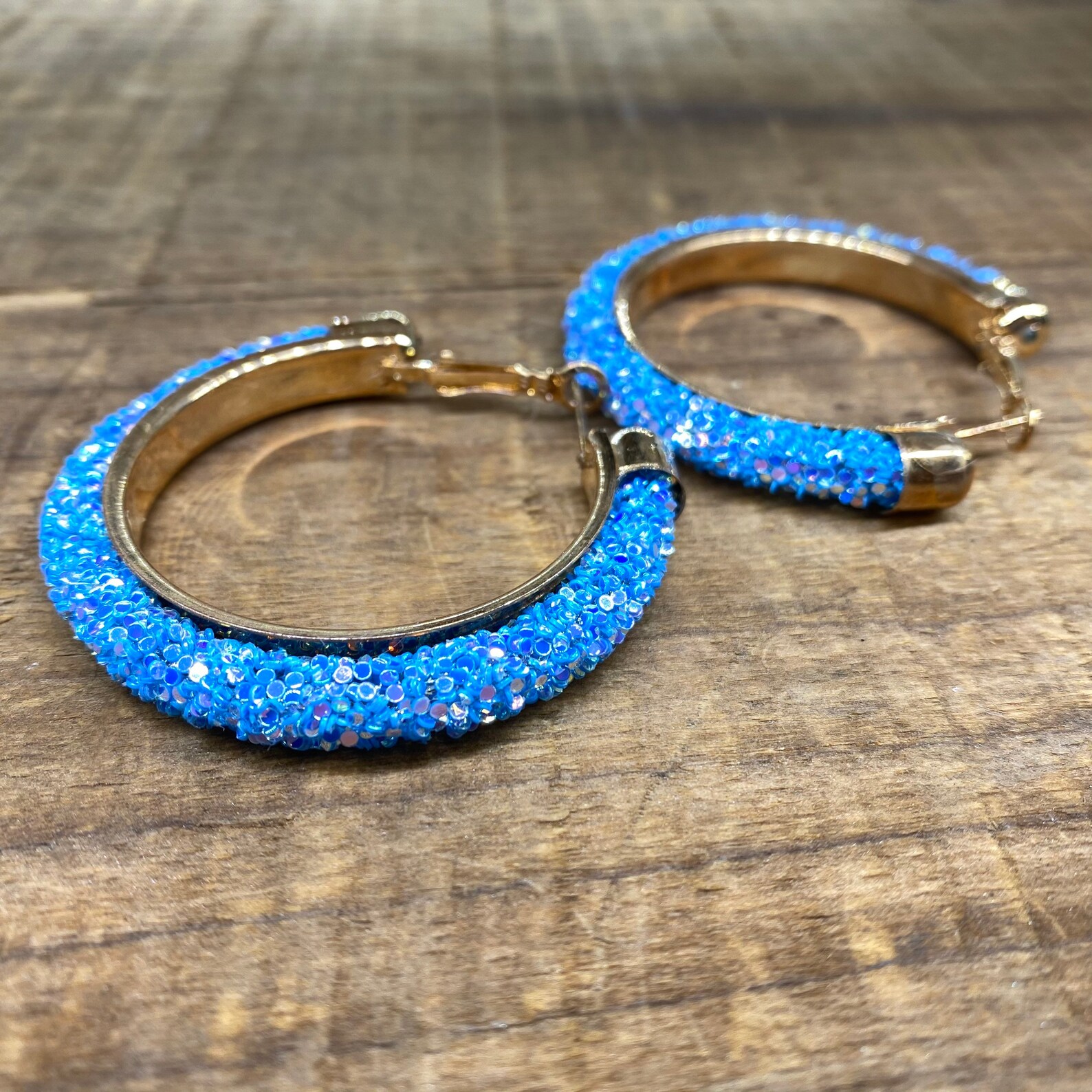 Gold Glitter Hoops Large hoop earrings big hoops glitter Etsy