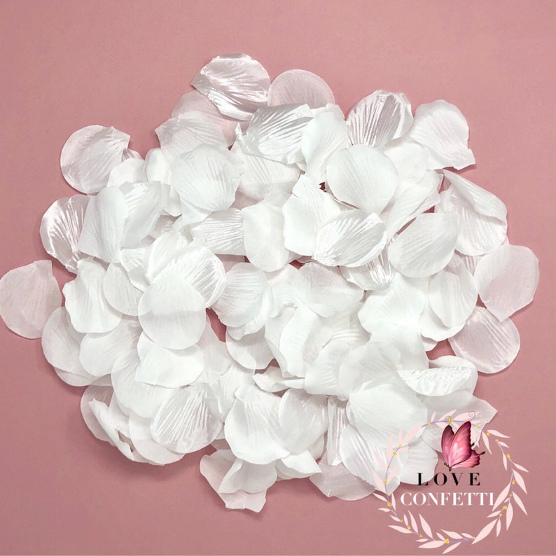 White Rose Petals Confetti Cannons Wedding Confetti Popper Etsy