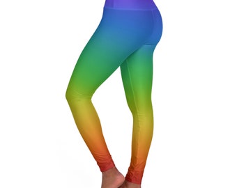 2021 PRIDE Collection - Gradient Rainbow High Waisted Leggings