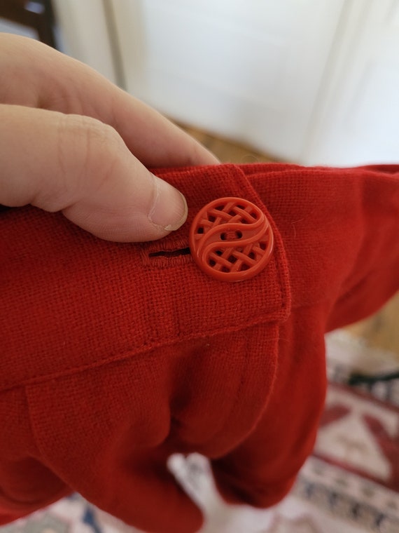 Jupe Crayon Vintage Rouge C&A Your Sixth Sense - Taille 48, Fentes Devant/derrière - État Comme Neuve