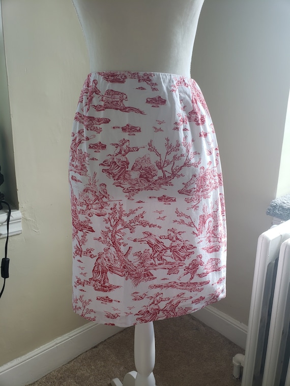 1980's Toile Skirt