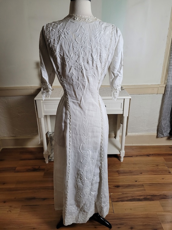 1900s Antique Lawn Dress - Museum Quality - Croch… - image 8