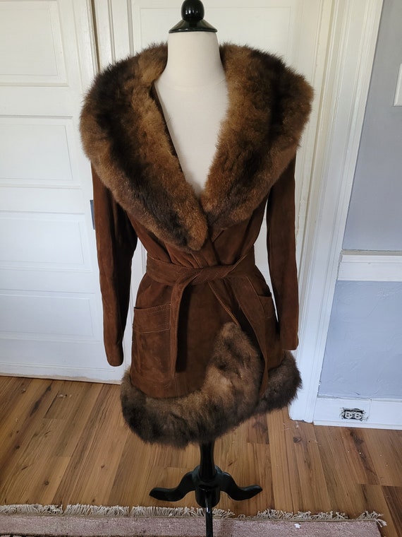 Gorgeous 1970s Genuine Leather and Fur Jacket