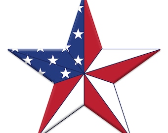 10" Patriotic Metal Star Sign – Red White Blue Wreath or Swag Attachment – Americana Star Decor – DIY Wreath Supply - MD1536E8
