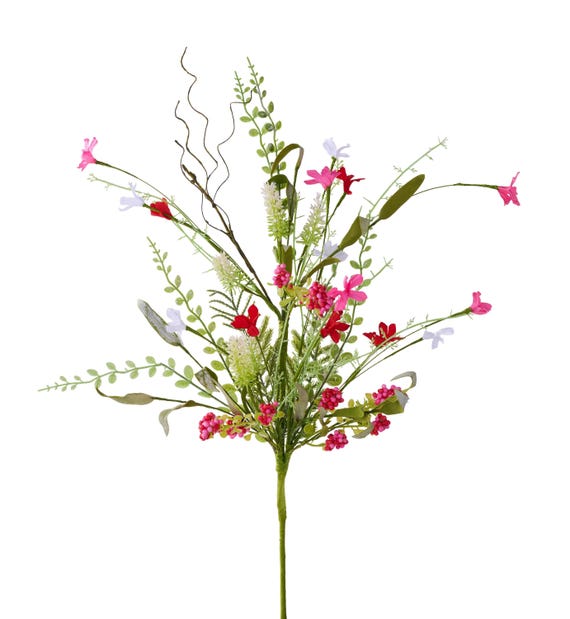 24" Red, Pink, White Floral Spray | FH807174 |Pretty Faux Flowers for Valentine's Day & Pink Christmas | DIY Floral Arrangements, Wreaths