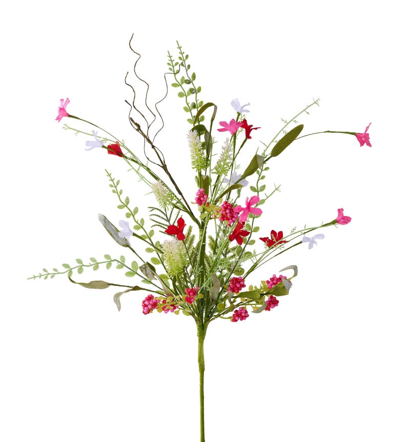 24" Red, Pink, White Floral Spray | FH807174 |Pretty Faux Flowers for Valentine's Day & Pink Christmas | DIY Floral Arrangements, Wreaths image 1
