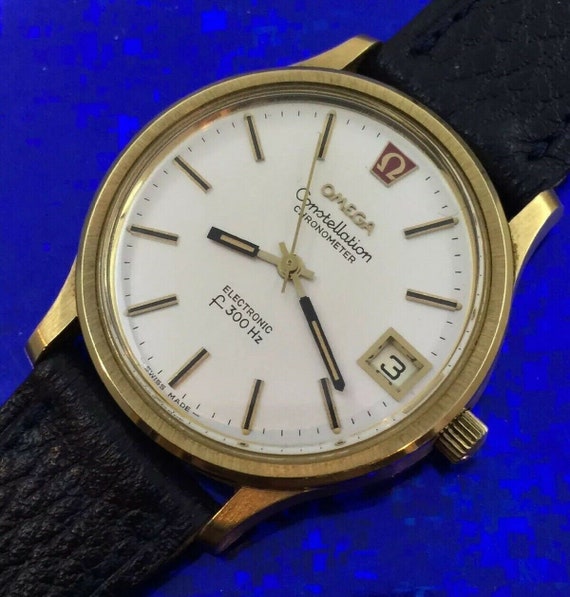 omega constellation electronic f300hz gold