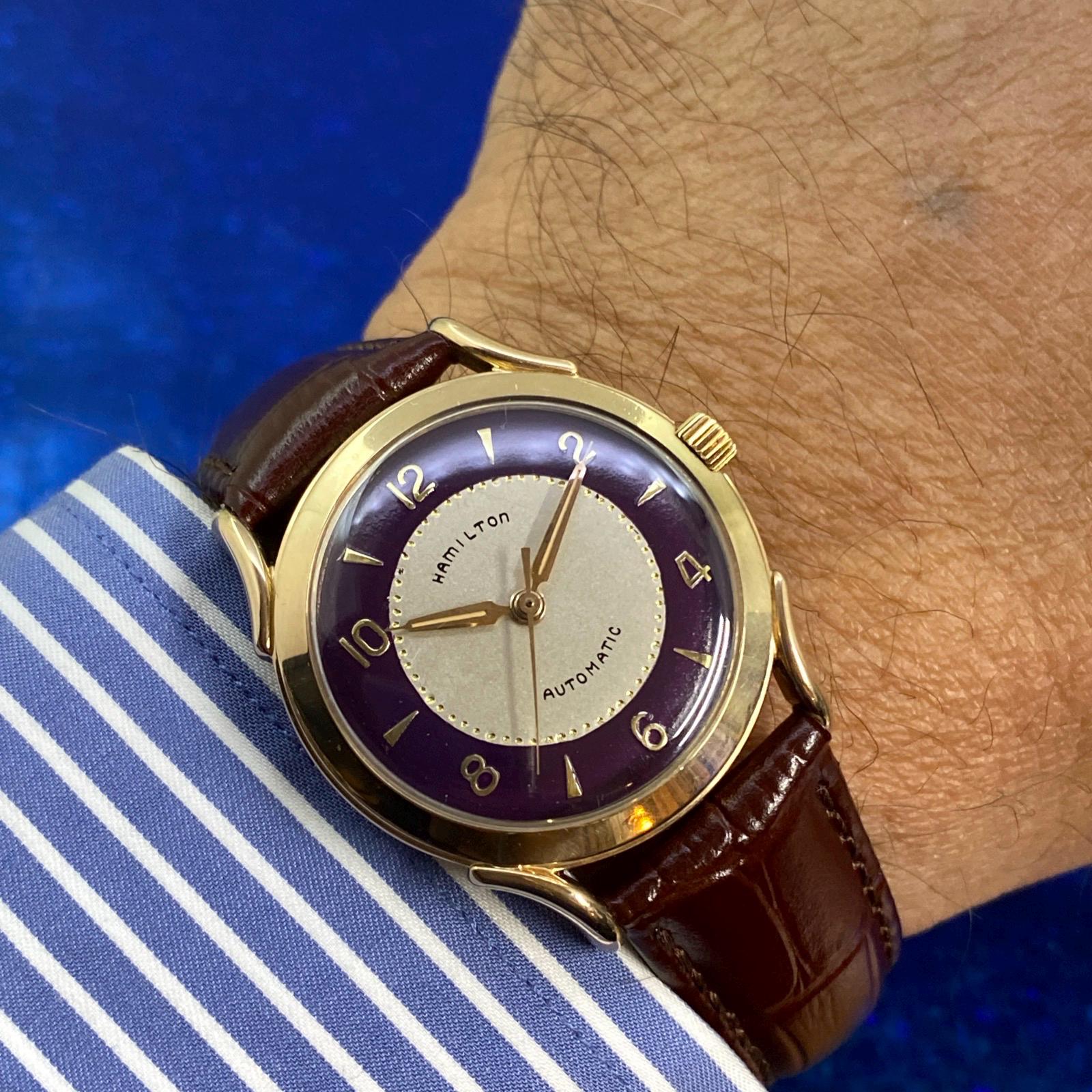 60s HAMILTON VINTAGE 腕時計 自動巻き 1960年代のヴィンテージ、ハミルトンの男性用自動巻き、美しいツートン