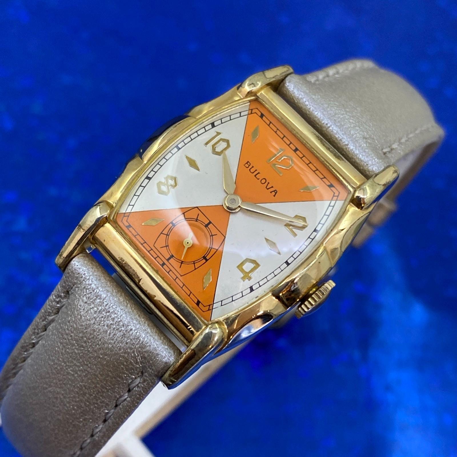 Exquisite Vintage 1953 Man's BULOVA L3 Stunning Two Tone Dial