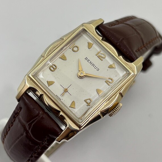 1940年代のヴィンテージ、男性用ベンラス手巻き、美しい文字盤