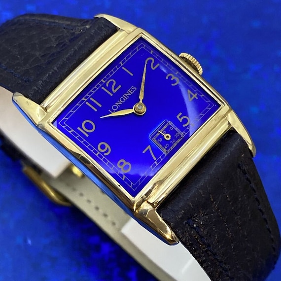 Exquisite Vintage 1945 Man’s LONGINES Stunning Bl… - image 2