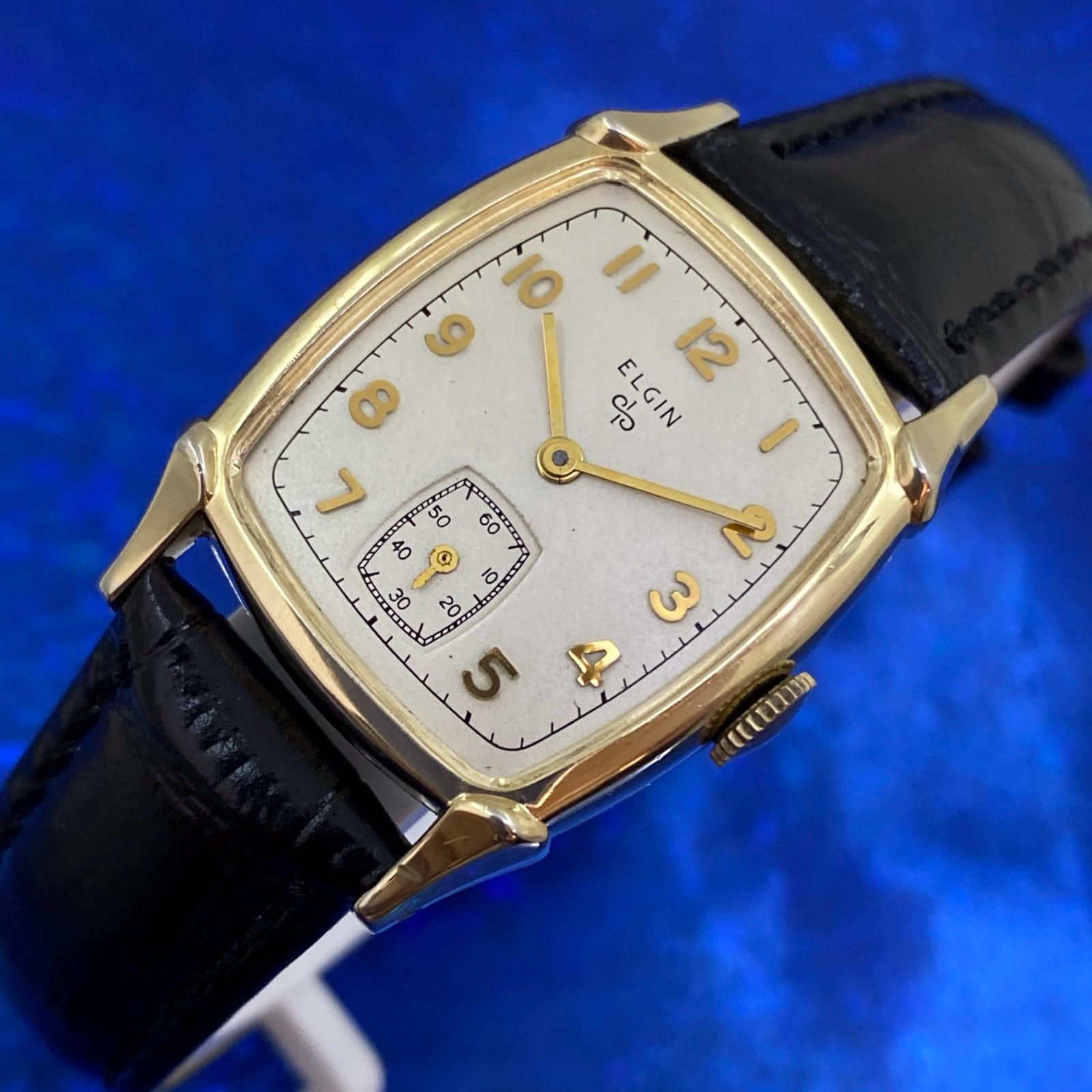Vintage 1940’s Man’s ELGIN USA Stunning Silver Dial  Fully Serviced & WARRANTY