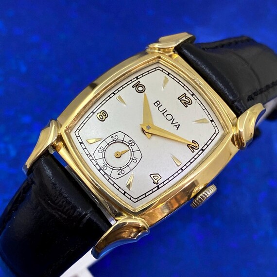 Vintage 1952 Mans BULOVA L2 Stunning Silver Dial Fancy Case Serviced WARRANTY Etsy UK