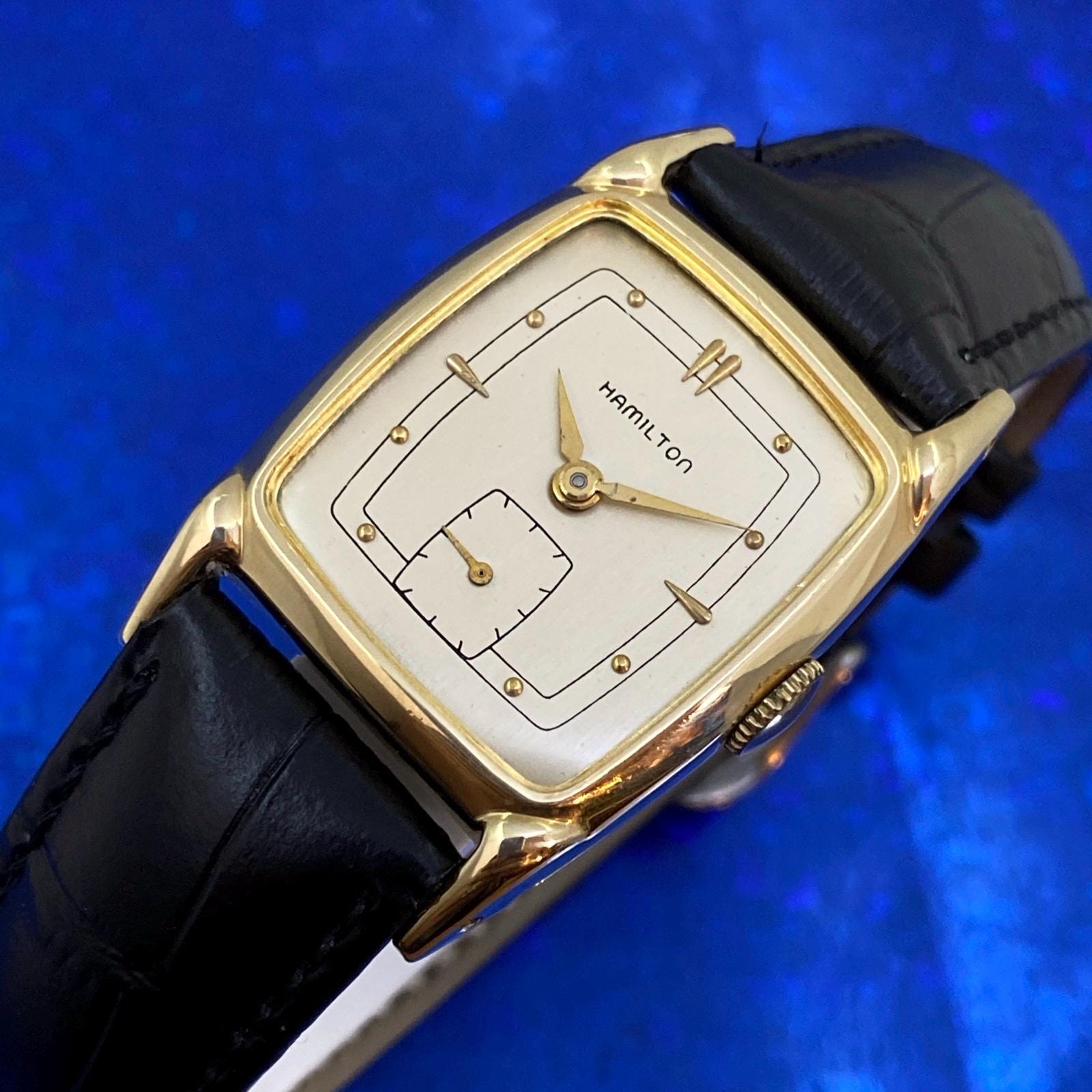 Exquisite Vintage 1950 Man’s HAMILTON DEXTER  Off White Dial Serviced & WARRANTY