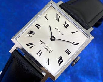 Vintage 1960’s CONTINENTAL Stunning Roman Numerals Dial Fully Serviced WARRANTY