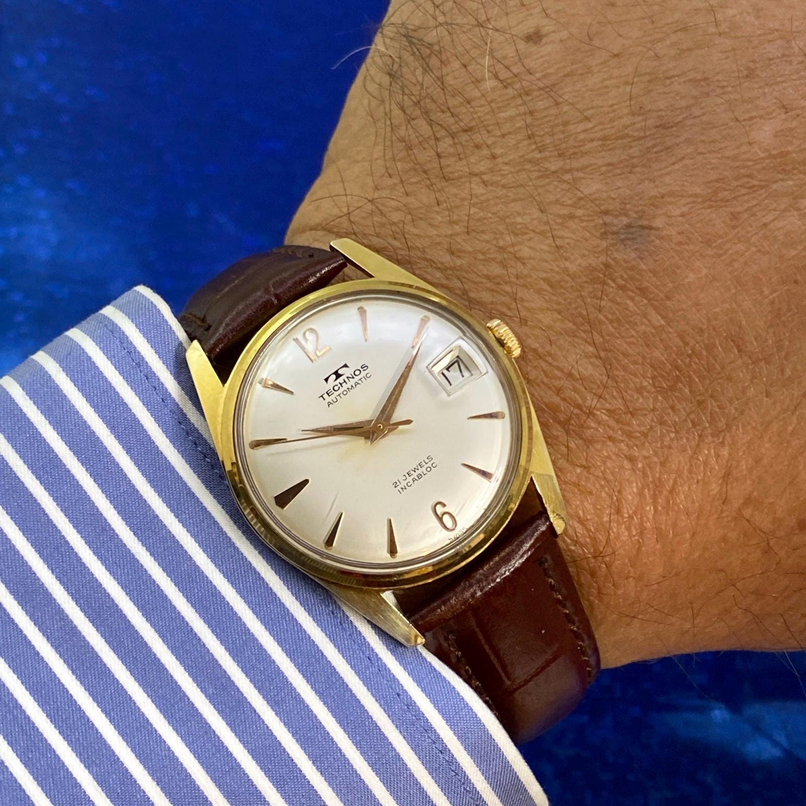 Exquisite Swiss Made Vintage 1960's Man's TECHNOS Automatic