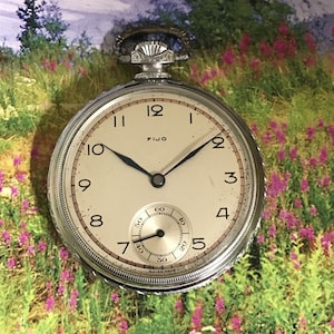 Vintage Swiss Made FIJO Pocket Watch , Run’s Excellent SERVICED & WARRANTY
