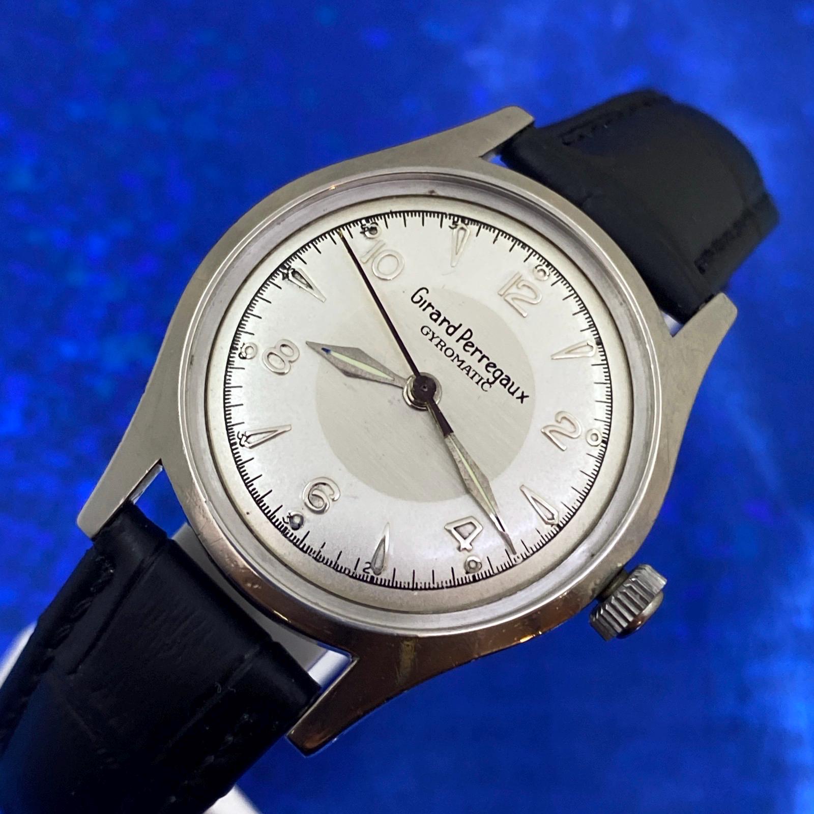 Vintage 1960s Man’s GIRARD PERREGAUX Gyromatische atemberaubende Zifferblatt gewartet und GARANTIE