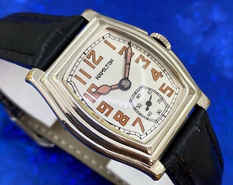 RARE Vintage 1932 Man's HAMILTON WHITNEY Stunning Silver Dial