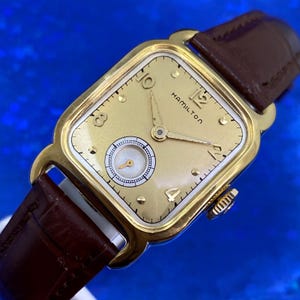 Vintage 1949  Man’s HAMILTON CARLTON Stunning Champagne Dial Serviced & WARRANTY