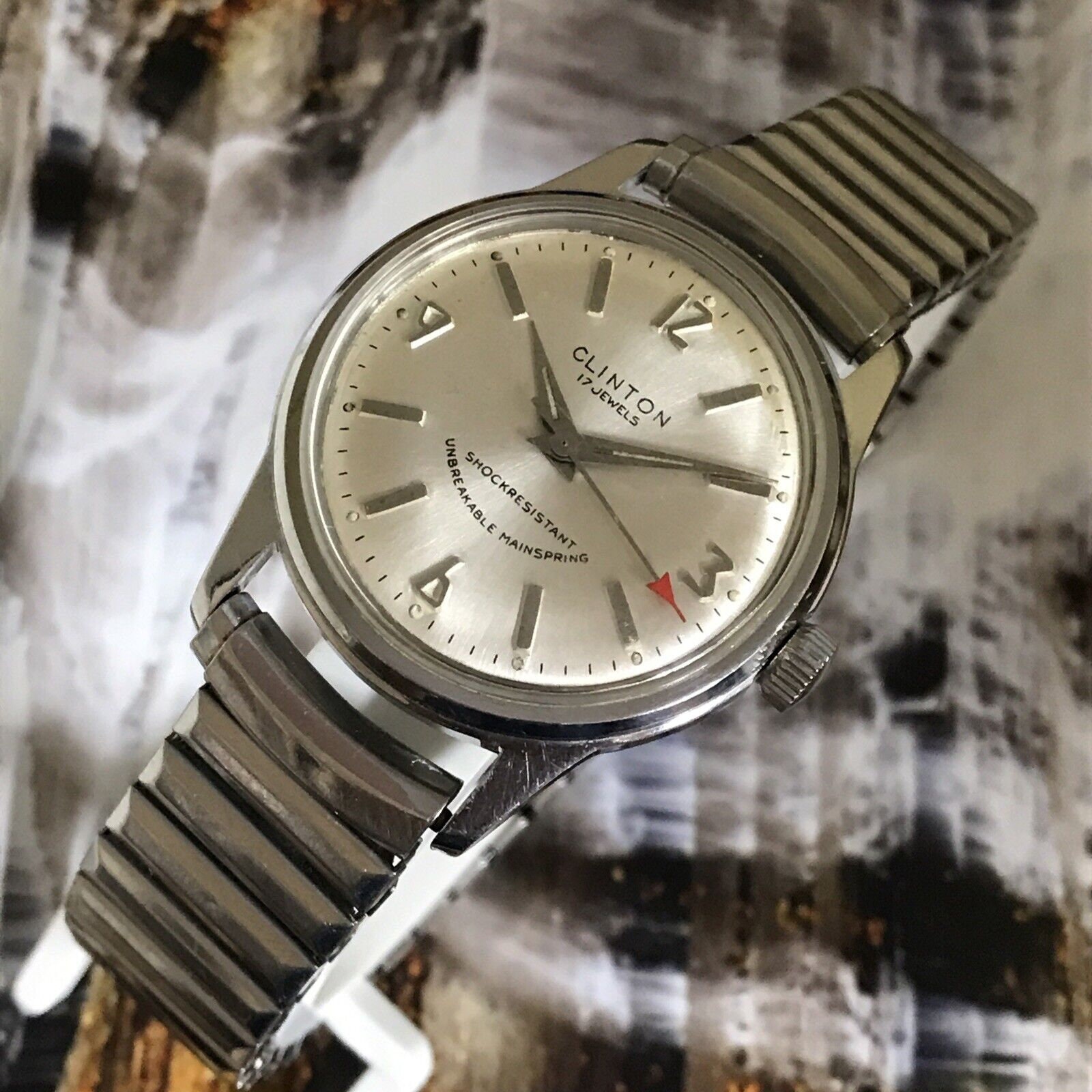 Vintage 1960s Mans CLINTON 17 Jewels Manual Wind Serviced Running Excellent Etsy India