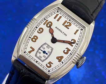 Exquisite Vintage 1933 Mans HAMILTON PERRY Stunning Dial Fully Serviced WARRANTY