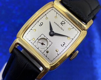 Exquisite Vintage 1957 Mans HAMILTON WARD Stunning Silver Dial Serviced WARRANTY