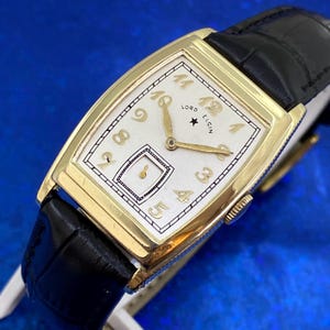 Vintage 1940’s Man’s LORD ELGIN USA Stunning Silver Dial Fully Serviced Warranty