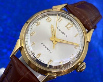 Vintage 1967 Man’s BULOVA Automatic Stunning Silver Dial Fully Serviced WARRANTY