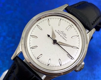 Orologio automatico MIDO MULTIFORT da uomo vintage degli anni '50, quadrante splendido, revisionato e con garanzia