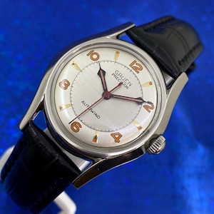Prachtige vintage GRUEN herenhorloge uit 1951, prachtige zilveren wijzerplaat, volledig onderhouden GARANTIE