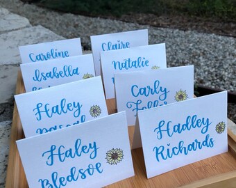 Wedding Place Cards, Handlettered Calligraphy, customized for weddings or special events