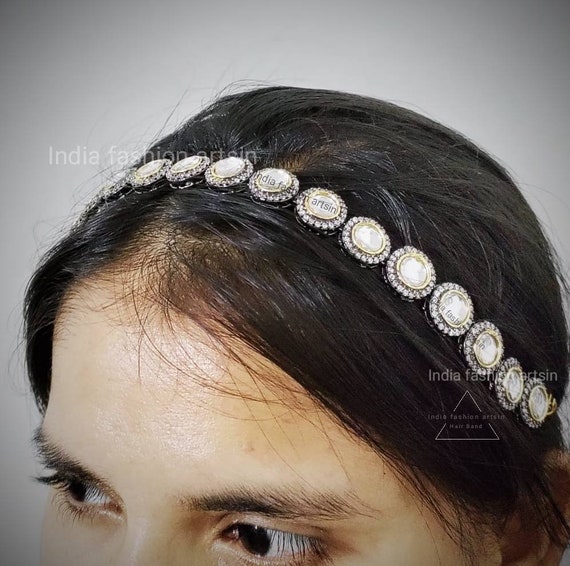 Buy Kundan Hair Patti/hair Jewellery/indian Bridal Hair in India - Etsy