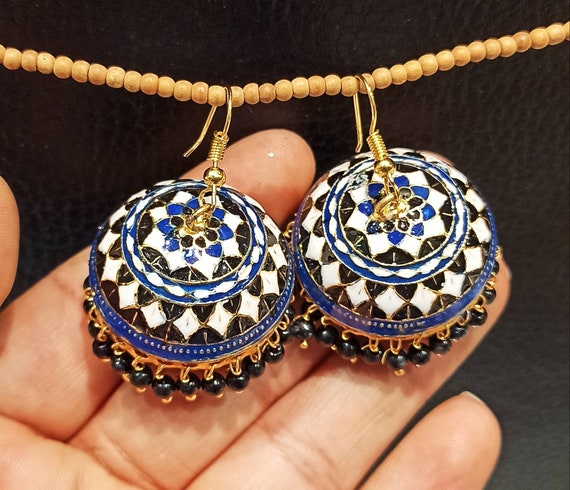 Pair Screw Back Traditional Meenakari Jhumka Earrings Minakari Earrings at  Rs 90/pair in Nathdwara