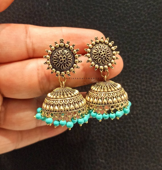 Brass jhumkas online sale