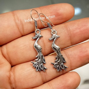 Peacock Earrings, Handmade Light Weight Earrings, Traditional look, antique look Earrings.