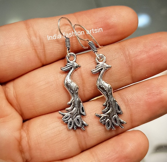 Peacock Earrings, Handmade Light Weight Earrings, Traditional Look