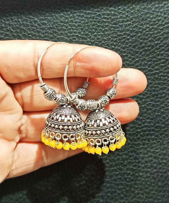 Handmade Beaded Tassel Earrings from Tajikistan | HoonArts