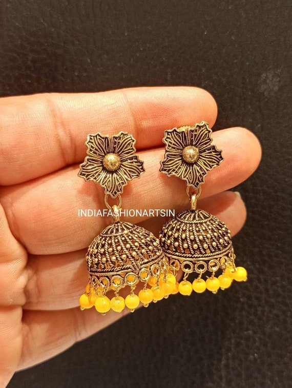 Gorgeous Golden Chandbaliya, Kundan Earrings, Indian Earrings, Golden Indian  Earrings, Bollywood Earrings, Afghani Earrings, Gifts - Etsy