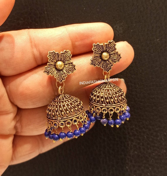Buy Tehzeeb Creations Badami Colour Earrings With Pearl Online at Best  Price | Distacart